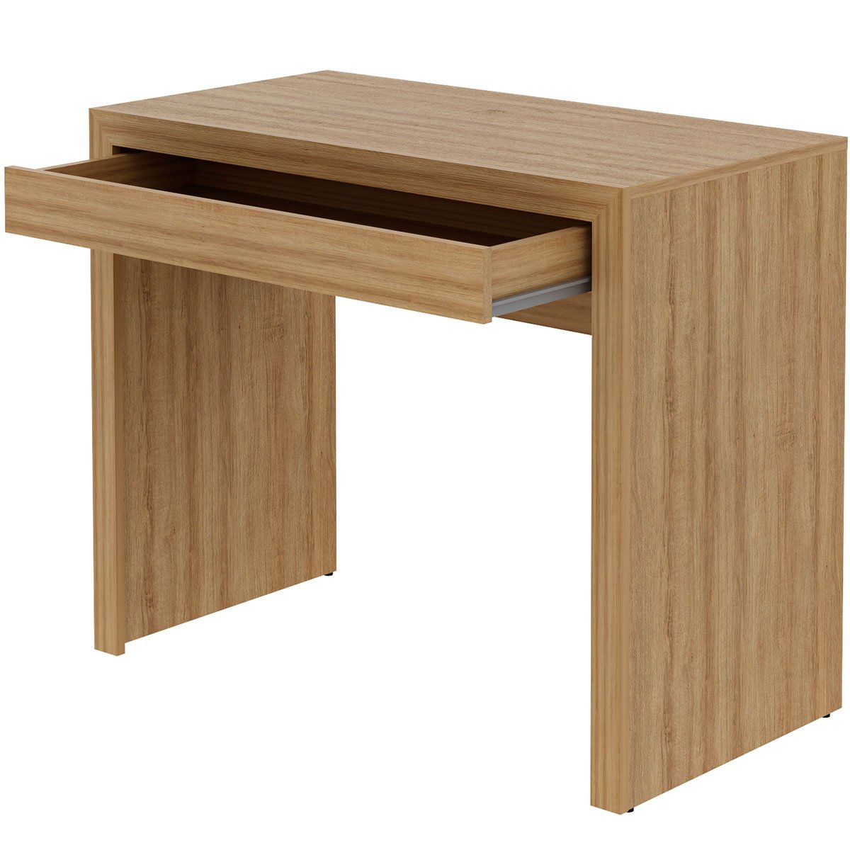 Escrivaninha Mesa de Escritório 90 cm 1 Gaveta Amêndoa