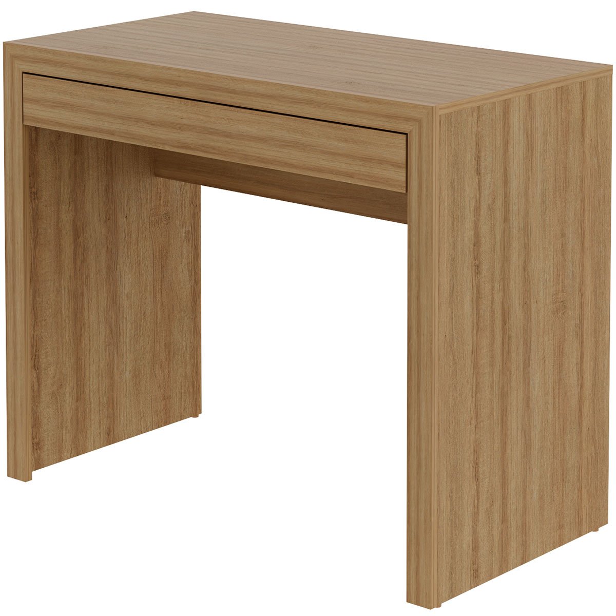 Escrivaninha Mesa de Escritório 90 cm 1 Gaveta Amêndoa