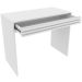 Escrivaninha Mesa de Escritório 90 cm 1 Gaveta Ripado Branco