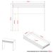 Escrivaninha Mesa de Escritório 90 cm 1 Gaveta Ripado Branco