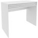 Escrivaninha Mesa de Escritório 90 cm 1 Gaveta Ripado Branco