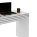 Escrivaninha Mesa de Escritório 90 cm 1 Gaveta Ripado Branco