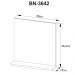 Espelheira Preta Suspensa para Banheiro BN3642 45x46,5cm Tecnomobili