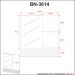 Espelheira Suspensa para Banheiro 60cm com 2 Prateleiras BN3614 Amêndoa/Mármore Lunar