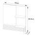 Espelheira para Banheiro 60 cm 2 Prateleiras Sâmia  Amêndoa/Mármore Branco
