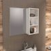 Espelheira para Banheiro 60 cm 3 Nichos Valente Branco