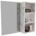 Espelheira para Banheiro 60 cm 3 Nichos Valente Mármore Branco
