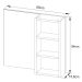 Espelheira para Banheiro 60 cm 3 Nichos Valente Mármore Branco
