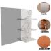 Espelheira para Banheiro 60 cm 3 Prateleiras Romana Mármore Branco