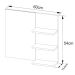 Espelheira para Banheiro 60 cm 3 Prateleiras Romana Mármore Branco