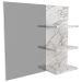 Espelheira para Banheiro 60 cm 3 Prateleiras Romana Mármore Branco