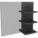 Espelheira para Banheiro 60 cm 3 Prateleiras Romana Mármore Lunar