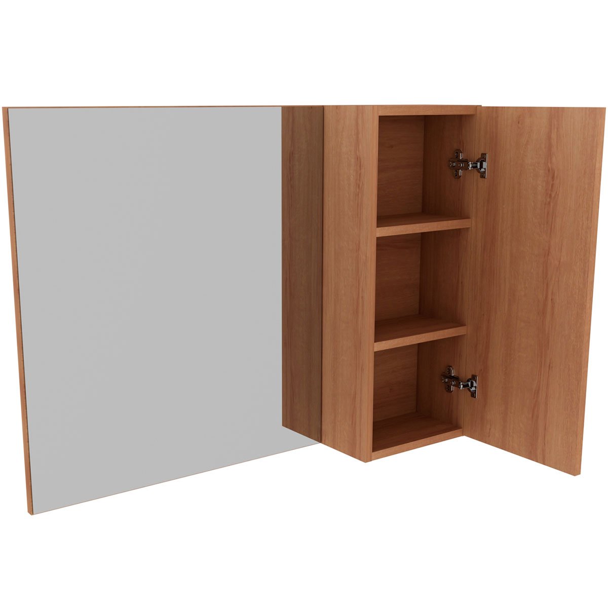 Espelheira para Banheiro 80 cm com 1 Porta Marina Amêndoa