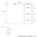 Espelheira para Banheiro 80 cm com 1 Porta Marina Amêndoa