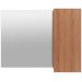 Espelheira para Banheiro 80 cm com 1 Porta Marina Amêndoa