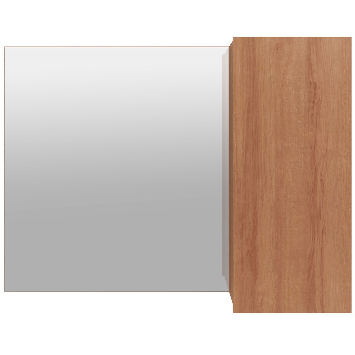Espelheira para Banheiro 80 cm com 1 Porta Marina Amêndoa