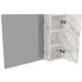 Espelheira para Banheiro 80 cm com 1 Porta Marina Mármore Branco