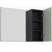 Espelheira para Banheiro 80 cm com 1 Porta Marina Mármore Lunar/Verde Mar