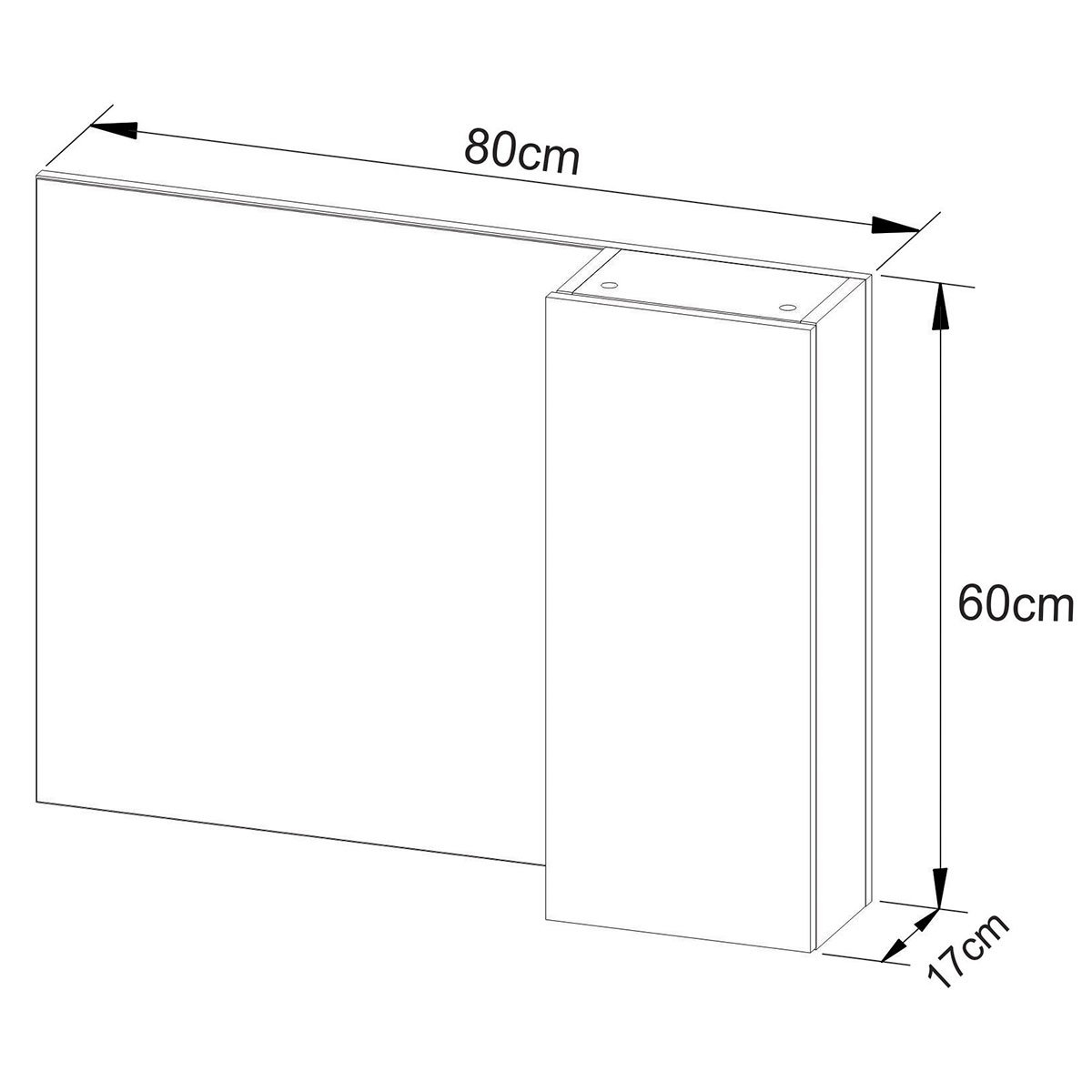 Espelheira para Banheiro 80 cm com 1 Porta Marina Mármore Lunar/Verde Mar