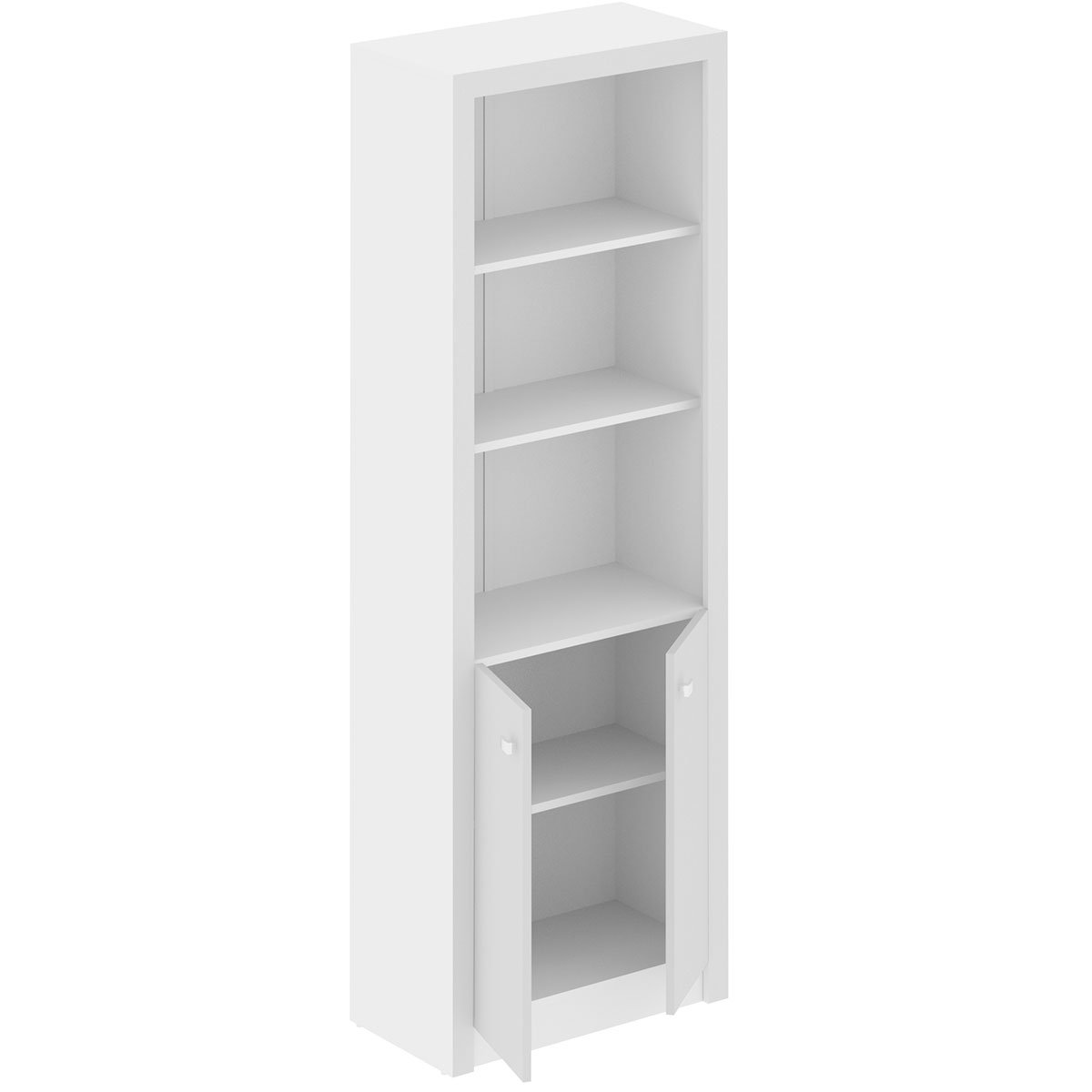 Estante Armário Alta Livreiro Multiuso Office 2 Portas Branco