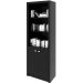 Estante Armário Alta Livreiro Multiuso Office 2 Portas Preto