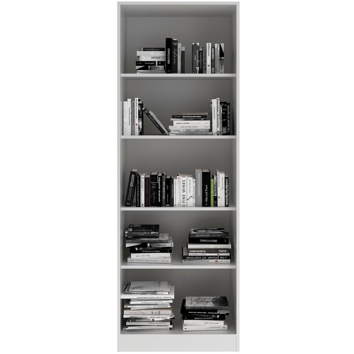 Estante Armário Alta Livreiro Multiuso Office 2 Portas Vidro Branco