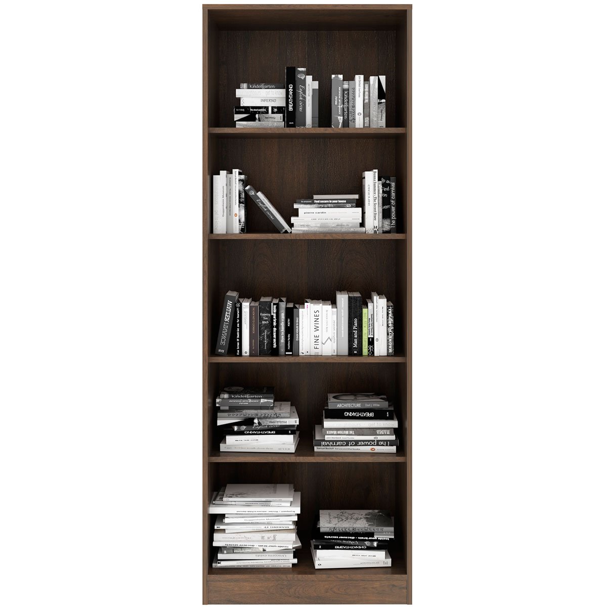 Estante Armário Alta Livreiro Multiuso Office 2 Portas Vidro Rústico