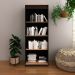 Estante Armário Alta Livreiro Multiuso Office 4 Prateleiras Amêndoa/Preto