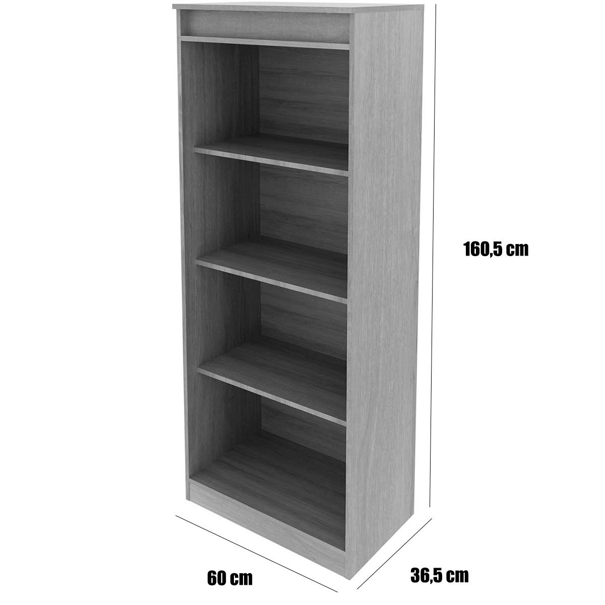 Estante Armário Alta Livreiro Multiuso Office 4 Prateleiras Branco