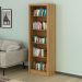 Estante Armário Alta Livreiro Multiuso Office 5 Prateleiras Amêndoa