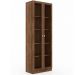 Estante Armário Nogal 59,8x31,5x171,5cm Prateleiras e Portas de Vidro ME4115 Tecnomobili