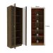 Estante Armário Nogal 59,8x31,5x171,5cm Prateleiras e Portas de Vidro ME4115 Tecnomobili