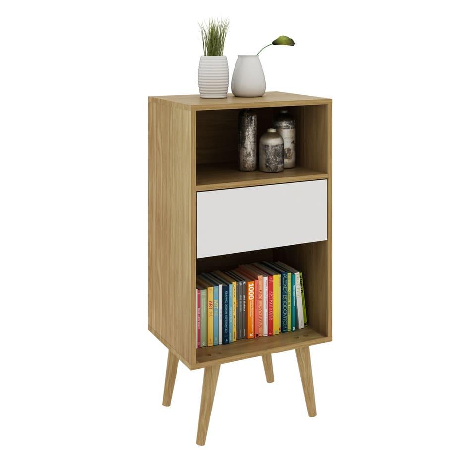 Estante Baixa Natural/Off White