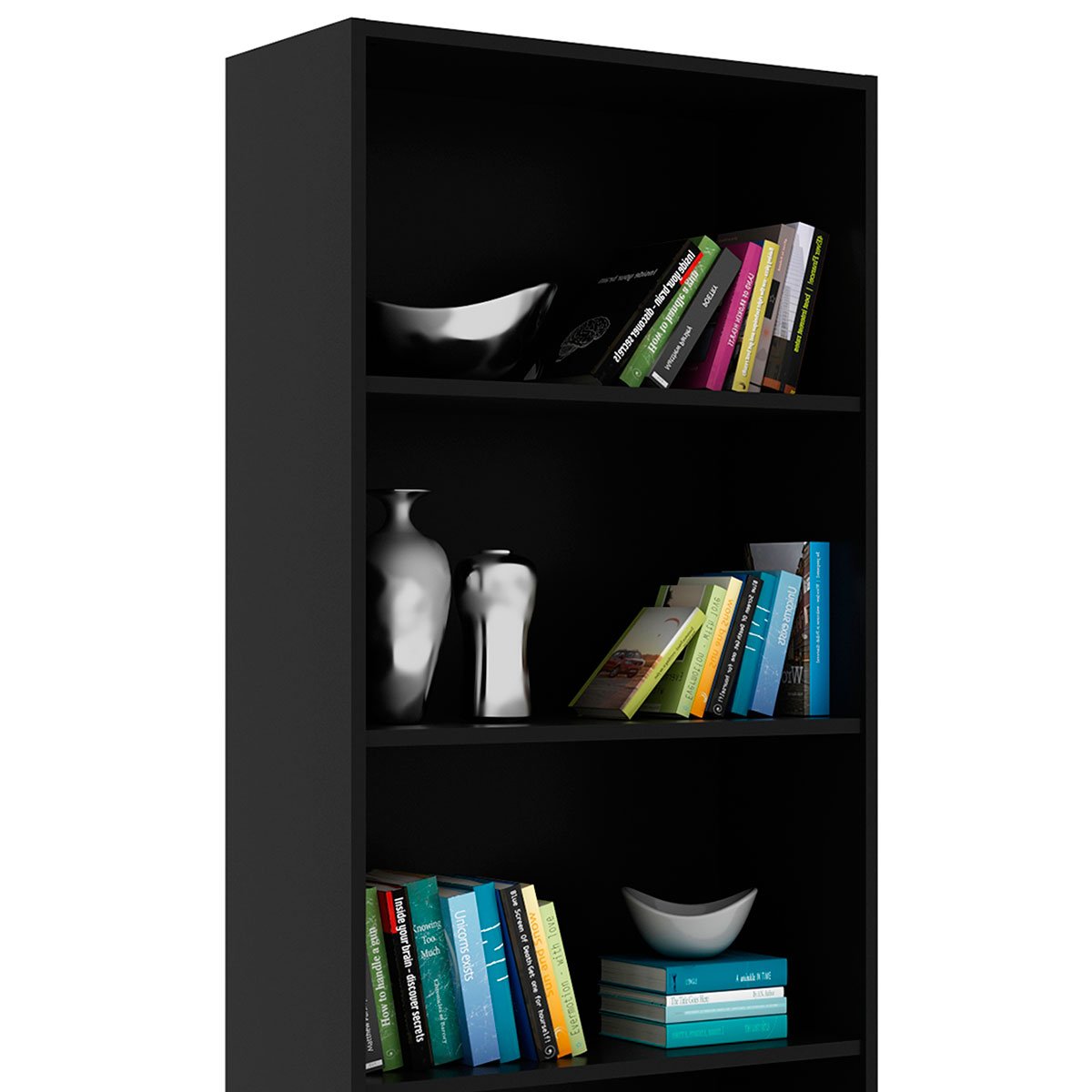 Estante Multiuso Gamer Livreiro Office 5 Prateleiras Preto