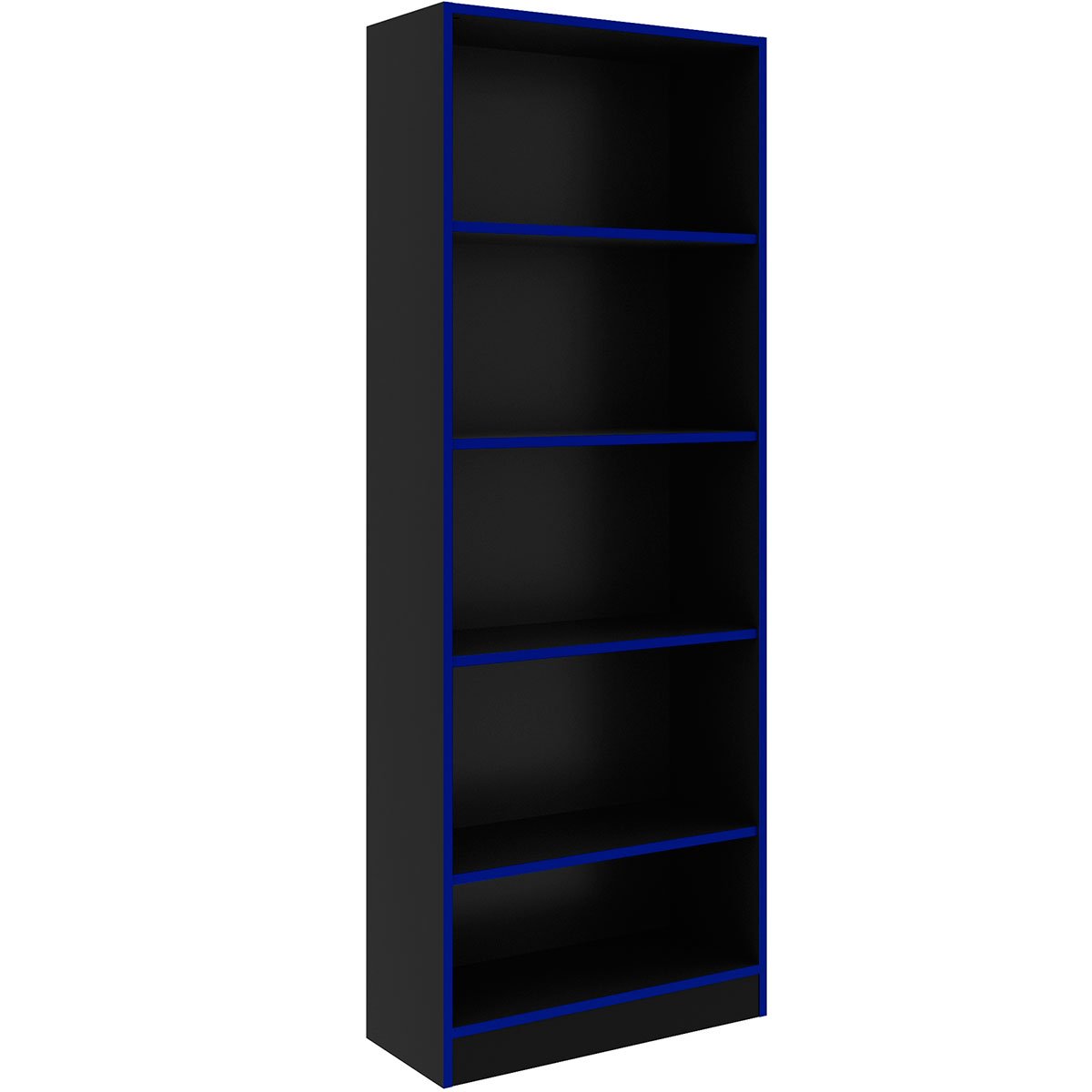 Estante Multiuso Gamer Livreiro Office 5 Prateleiras Preto/Azul