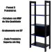 Estante Multiuso Gamer Livreiro Office 5 Prateleiras Preto/Azul
