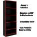 Estante Multiuso Gamer Livreiro Office 5 Prateleiras Preto/Vermelho