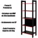 Estante Multiuso Gamer Livreiro Office 5 Prateleiras Preto/Vermelho