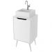 Gabinete Branco 45cm para Banheiro Lavabo com 1 Porta BN3641 Tecnomobili Sem Cuba