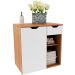 Gabinete de Banheiro 60 cm 1 Porta 1 Gaveta Romana Amêndoa/Branco