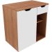 Gabinete de Banheiro 60 cm 1 Porta 1 Gaveta Romana Amêndoa/Branco
