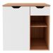 Gabinete de Banheiro 60 cm 1 Porta 1 Gaveta Romana Amêndoa/Branco