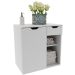 Gabinete de Banheiro 60 cm 1 Porta 1 Gaveta Romana Branco