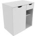 Gabinete de Banheiro 60 cm 1 Porta 1 Gaveta Romana Branco