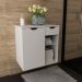 Gabinete de Banheiro 60 cm 1 Porta 1 Gaveta Romana Branco
