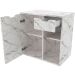 Gabinete de Banheiro 60 cm 1 Porta 1 Gaveta Romana Mármore Branco