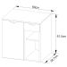 Gabinete de Banheiro 60 cm 1 Porta 1 Gaveta Romana Mármore Branco