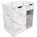 Gabinete de Banheiro 60 cm 1 Porta 1 Gaveta Romana Mármore Branco