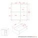 Gabinete de Banheiro 60 cm 1 Porta 1 Gaveta Romana Mármore Branco