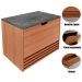 Gabinete de Banheiro 60 cm 1 Porta 1 Gaveta Sâmia Amêndoa/Mármore Lunar